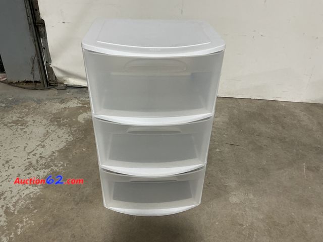Lot 44-1515w - Generic 3-Drawer Storage Tower - Plastic, White Not Tested See All Photo's Dirty E-Commerce Return, A basic inspection has been given to thi...