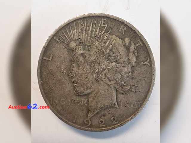 Lot 44-8348g - 1922 PEACE DOLLAR WITH VERY COOL DOUBLE CANNON JEWELRY ATTACHED! VERY SNAZZY!! - NT