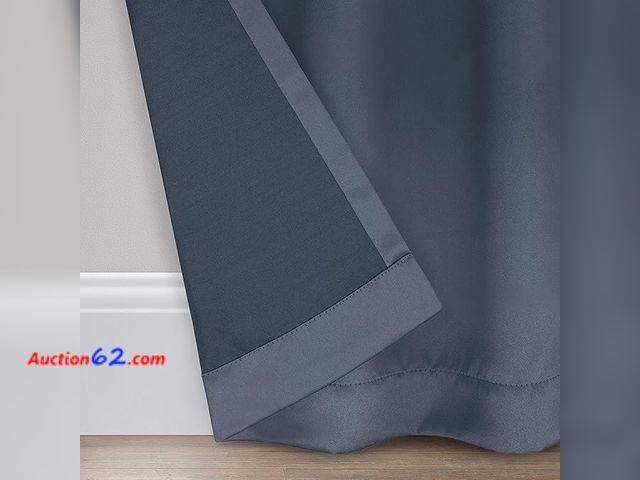 Lot 44-9105b - Eclipse Solid Thermapanel Modern Room Darkening Rod Pocket Window Curtain for Bedroom (1 Panel) 63" x 54" Appears New, A basic inspection ha...