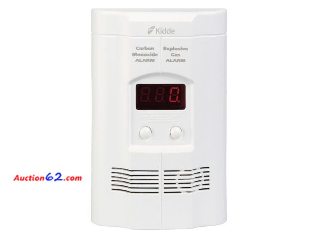 Lot 44-1886a - $98.23 Retail price - Kidde Carbon Monoxide Detector, Propane, Natural, Methane, &amp; Explosive Gas Alarm, Plug-in Wall with 9-Volt Battery...