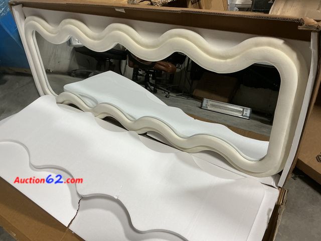 Lot 44-97w - Full Length Mirror, Irregular Wavy Mirror Appears New, A basic inspection has been given to this item. Sold AS-IS.