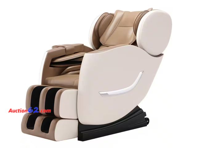 Lot 44-20b - Retail value $790- Favor-SS01 Beige Recliner w/ Zero Gravity, Full Body Air Pressure, Bluetooth, Heat, Foot Roller Massage Chair 1. Appears ...