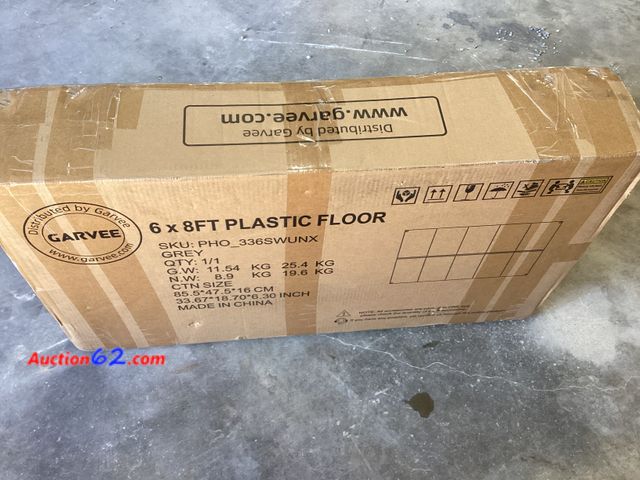 Lot 44-101p - Garvee 6 X 8 ft Plastic Floor Appears New, A basic inspection has been given to this item. Sold AS-IS.