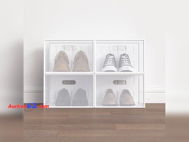 Lot 44-1205j - 4pk XL Shoe Storage Box Appears New, A basic inspection has been given to this item. Sold AS-IS.