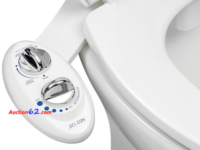 Lot 44-1616p - LUXE Bidet NEO 120 - Self-Cleaning Nozzle, Fresh Water Non-Electric Bidet Attachment for Toilet Seat, Adjustable Water Pressure, Rear Wash A...