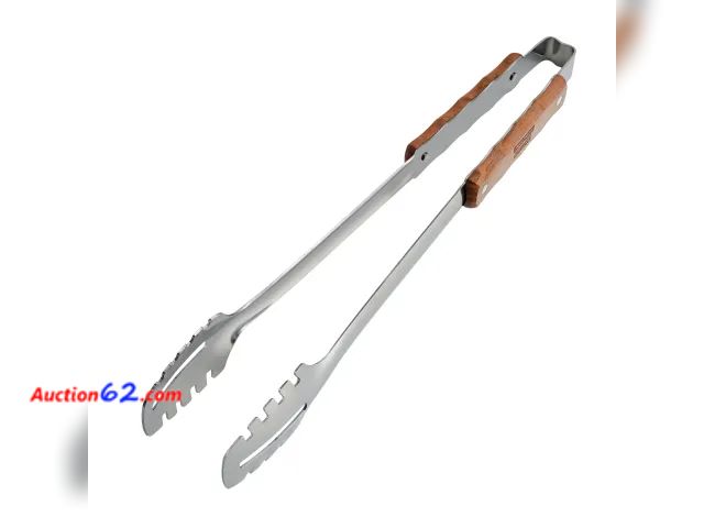 Lot 44-276p - Churrasco BBQ Tongs with Wood Handle Appears New, A basic inspection has been given to this item. Sold AS-IS.