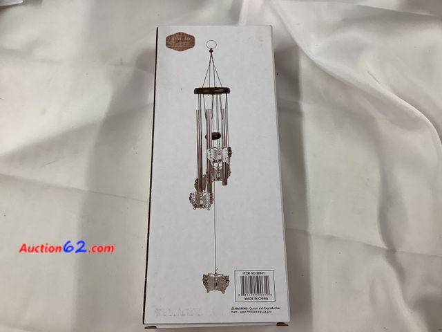 Lot 44-7508t - Butterfly wind chime approximately 18in. New. See All Photo's Not Tested Never opened, Factory Sealed