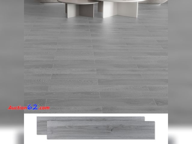 Lot 44-1692e - RORA Peel and Stick Floor Tile, 36-Pack 54 SF, Wood Plank Waterproof Vinyl Not Tested See All Photo's Appears New with box damage