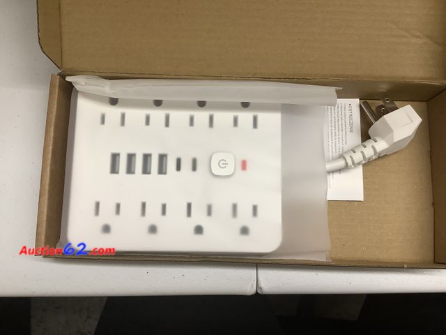 Lot 44-6167e - Power Strip With USB Charger. Appears New, A basic inspection has been given to this item. Sold AS-IS. See All Photo's Tested & Working