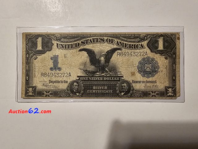 Lot 44-8301w - SERIES OF 1899 BLACK EAGLE LARGE SIZED $1 SILVER CERTIFICATE. HIGHLY SOUGHT AFTER HARD TO FIND NOTE!-NT