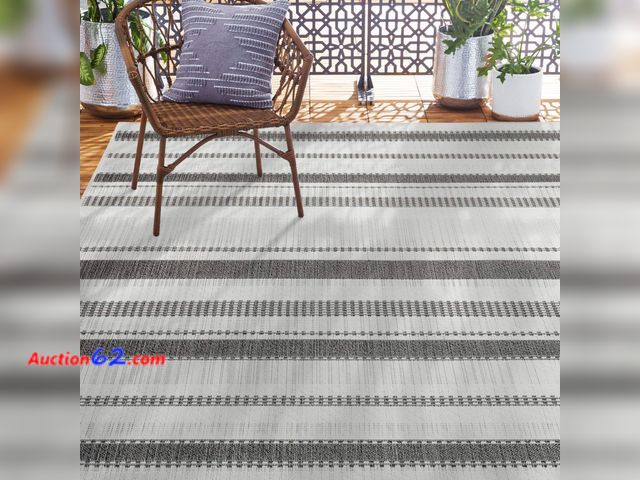 Lot 44-233e - $108 Retail price - Home Dynamix Tripoli Mateo Geometric Area Rug, Blue/Cream, 5'3"x7'3" Rectangle Appears New, A basic inspection has been ...