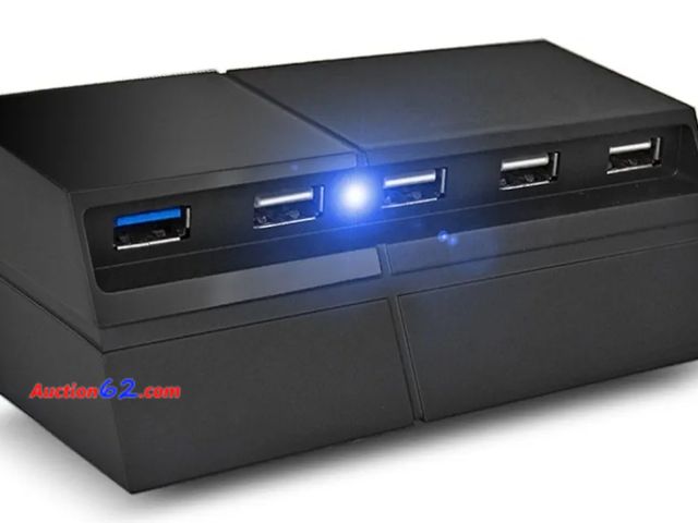 Lot 44-6625p - TNP 5 Port USB Hub for PS4 - USB 3.0/2.0 High-Speed Extender Adapter Accessories Expansion Hub Connector Splitter Expander for PlayStation 4...
