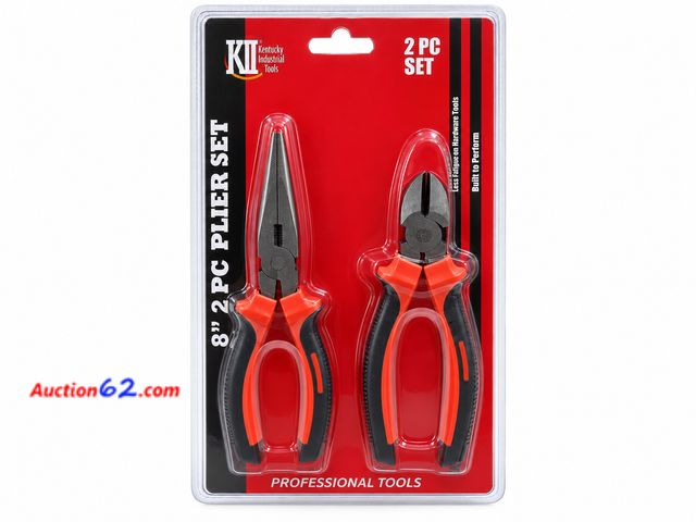 Lot 44-6114m - 8” 2 PC Plier Set. #80189 Appears New, A basic inspection has been given to this item. Sold AS-IS. See All Photo's Not Tested Never opened, ...