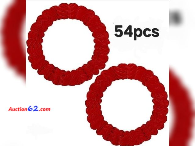 Lot 44-6948p - Ceenna 54 Red Velvet Braided Wreaths (Red,14 Inch) Appears New, A basic inspection has been given to this item. Sold AS-IS.