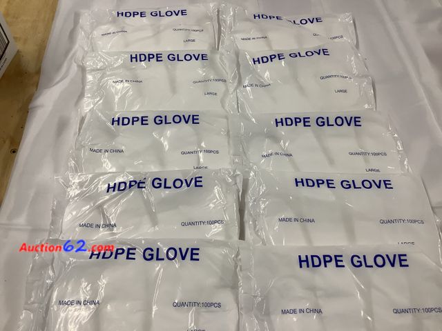 Lot 44-7520p - 10 packages of 100 HDPE serving gloves.NEW. See All Photo's Tested & Working Never opened, Factory Sealed