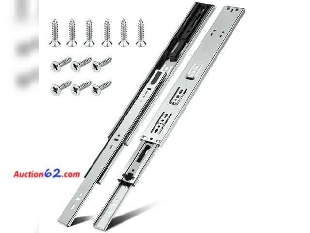 Lot 44-474o - HBL’ 1 Pair | Soft Close Drawer Slides 22 inch, Heavy Duty Cabinet Drawer Slides Replacement - Ball Bearing Full Extension, 200 LB Capacity,...