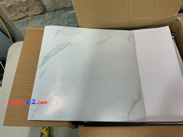 Lot 44-1718b - Splareal Self Adhesive Peel and Stick Floor Tile - Marble Style (part of the box has been used and is stuck together) E-Commerce Return, A b...