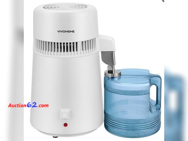 Lot 44-1173o - $109.99 Retail price - VIVOHOME Water Distiller Countertop 1.06 Gallon/4L 750W Distilled Water Machine with Smart Switch Purifier Filter for...