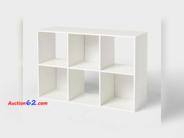 Lot 44-4103f - 11" 6 Cube Book Shelf White - Brightroom™ Not Tested Appears New, A basic inspection has been given to this item. Sold AS-IS.