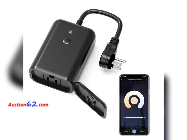 Lot 44-965e - SUNTHIN Outdoor Dimmer for String Lights, WiFi Smart Dimmer Switches Works with Alexa and Google Assistant, IP44 Waterproof Outdoor Light Di...
