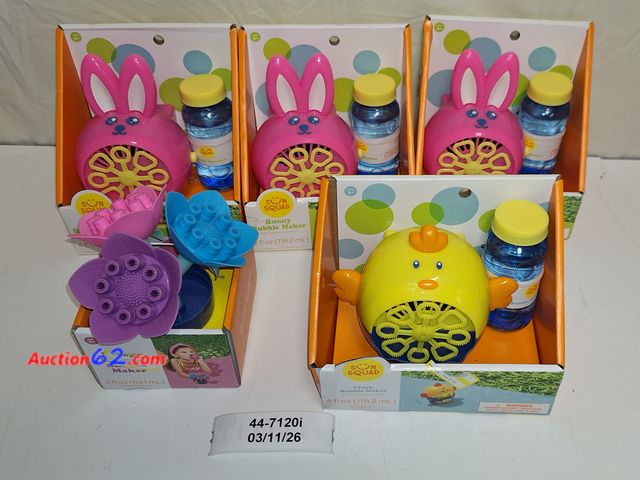 Lot 44-7120i - Lot of (5)  Miscellaneous Easter bubble makers  E-Commerce Return, A basic inspection has been given to this item. Sold AS-IS.