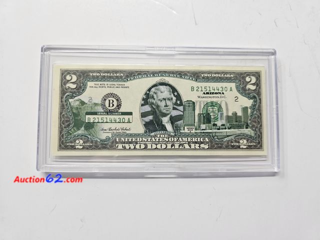 Lot 44-8309q - ARIZONA ENHANCED $2 STATE BILL. HAS CAPITAL AND MOUNTAINS.-NT