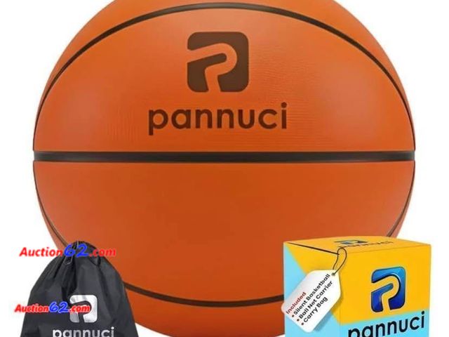 Lot 44-9030i - Pannuci Silent Basketball with Carry Bag &amp; Mesh Net - Indoor Foam Basketball with Real Feel Bounce, Quiet Dribbling, Pro Grip &amp; Groo...