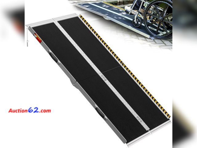 Lot 44-882 - $249.99 Retail price - VNN Portable Wheelchair Ramp 6FT, Seamless Non-Slip Aluminum Ramps for Wheelchairs for Home, Handicap Wheelchair Ramp...