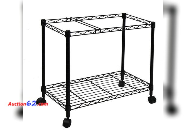 Lot 44-1160j - Oceanstar Portable 1-Tier Metal Rolling File Cart, Black,24 in Not Tested Appears New, A basic inspection has been given to this item. Sold ...