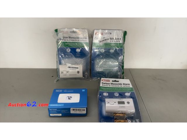 Lot 44-1603o - Kidde Carbon Monoxide Alarm &amp; Sensi Smart Thermostat Lot See All Photo's Not Tested E-Commerce Return, A basic inspection has been given...