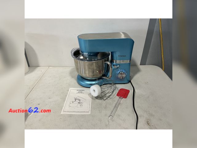 Lot 44-832i - $149 Retail price - Cracked lid. Stand Mixer, POWWA 7.5 Quart Electric Mixer, 6+1 Speed 660W Tilt-Head Kitchen Food Mixers with Whisk, Dough...