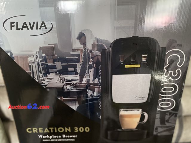 Lot 44-2003o - Appears New. Strap looks like it’s never been opened. Flavia C300. Creation 300 Workplace Brewer single serve brewing system. Retails for $5...