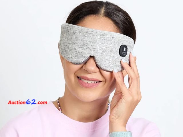 Lot 44-6662p - Cordless Heated Eye Mask for Dry &amp; Strained Eyes. Warm, Soft, Comfortable. Helps with Blood Circulation &amp; Puffy Eyes Appears New