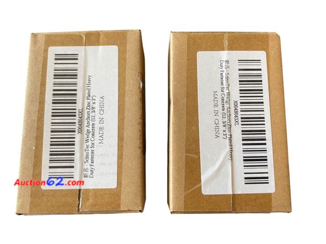 Lot 44-9144j - Lot of (2) Packs of Wedge Anchors Zinc Plated Heavy Duty Fastener for Concrete (12, 3/8" x 3") Appears New, A basic inspection has been give...