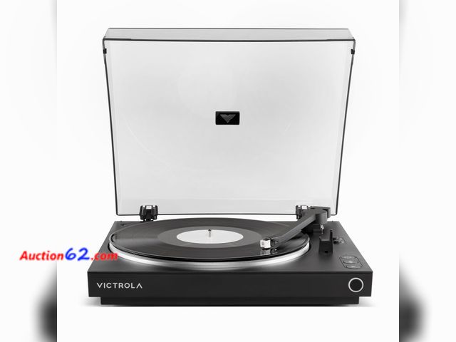 Lot 44-2662w - $229.29 Retail price - Victrola Automatic – Fully Automatic Bluetooth Turntable – Audio Technica ATN3600L Cartridge, 2-Speed Vinyl Record Pl...