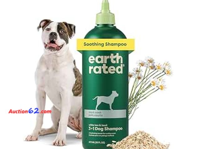 Lot 44-6563g - Earth Rated 3-in-1 Soothing Dog Shampoo and Conditioner, Deodorizing Oatmeal Shampoos for Dogs and Puppies, Great for Smelly Pets, White Tea...