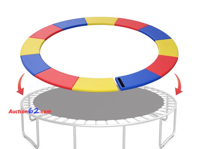 Lot 44-1148p - Retail value $66- 15 FT Universal Trampoline Replacement Bounce Safety Pad Spring Cover Waterproof Appears New, A basic inspection has been ...