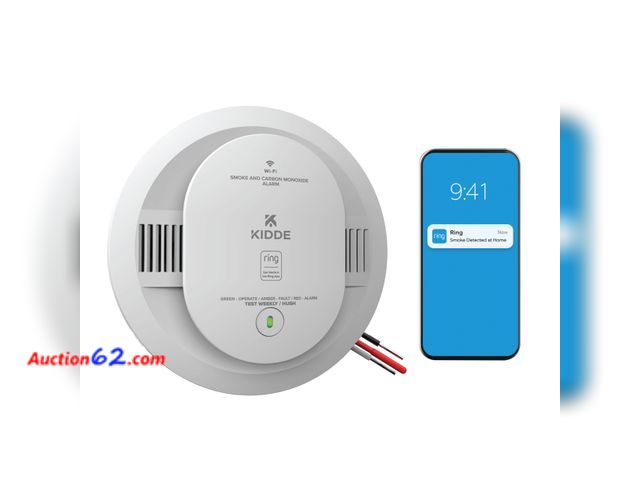 Lot 44-2577f - Kidde Smart Smoke &amp; CO Detector with Ring, Hardwire &amp; AA Battery, RGCUAR-RW Appears New, A basic inspection has been given to this i...