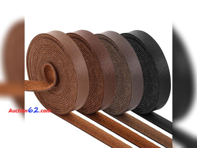 Lot 44-927m - Lot of 2 Packs - 4 Colors Faux Leather Strap 90 Inches Long 2 mm Thickness 1/2 Inch Wide Appears New, A basic inspection has been given to t...