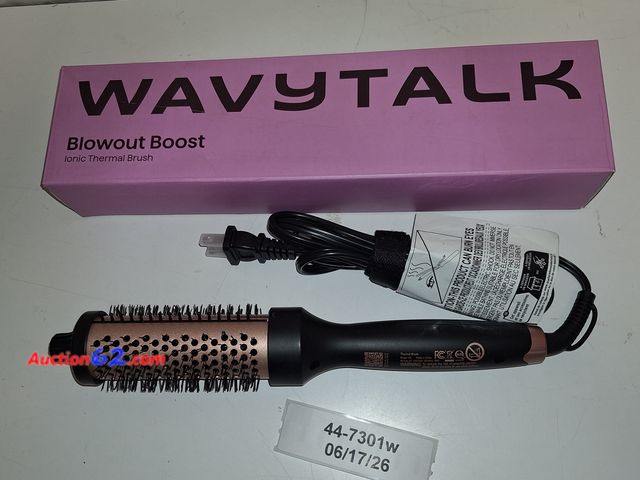 Lot 44-7301w - Wavytalk Thermal brush, rose gold  E-Commerce Return, A basic inspection has been given to this item. Sold AS-IS. Not Tested