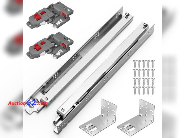 Lot 44-1538o - Chibery 12 15 18 21 Inch Undermount Soft Close Drawer Slides, Full Extension 3D Locking Device, Rear Mount Brackets, Concealed Bottom Mount ...