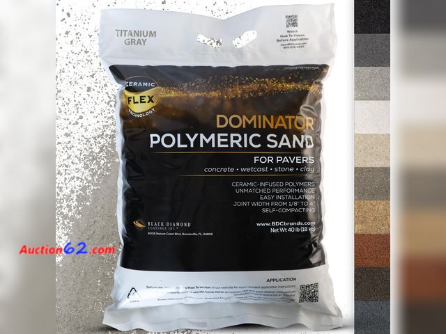 Lot 44-2508e - $89 Retail price - DOMINATOR Polymeric Sand for Pavers, Titanium Gray, 40 lbs - Revolutionary Ceramic Flex Technology for Stabilizing Paver ...
