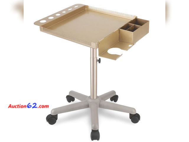 Lot 44-2550a - Retain Time Hair Salon Carts, Champagne Gold Salon Tray for Hair Stylist, Multi-Function Salon Tray, Salon Station(with Wheels), Large Size ...