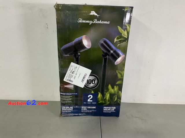 Lot 44-1860i - Solar Aluminum Steel LED Spotlights Landscape Lights Heavy Duty 2packs Not Tested See All Photo's E-Commerce Return, A basic inspection has ...