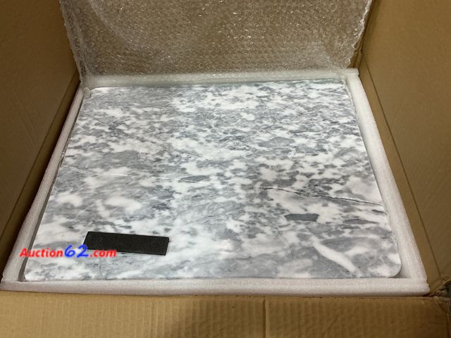 Lot 44-1786 - Marble Cutting Board, Gray, Made in P.R.C. (BROKEN DOWN MIDDLE SEE ALL PHOTOS) E-Commerce Return, A basic inspection has been given to this ...
