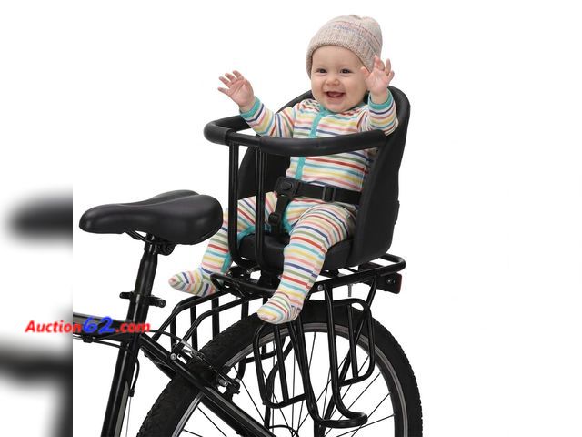 Lot 44-1604e - Kids Bike Seat with Reflective Tape for Baby 18 Months to 8 Years Old-2 Appears New, A basic inspection has been given to this item. Sold AS...