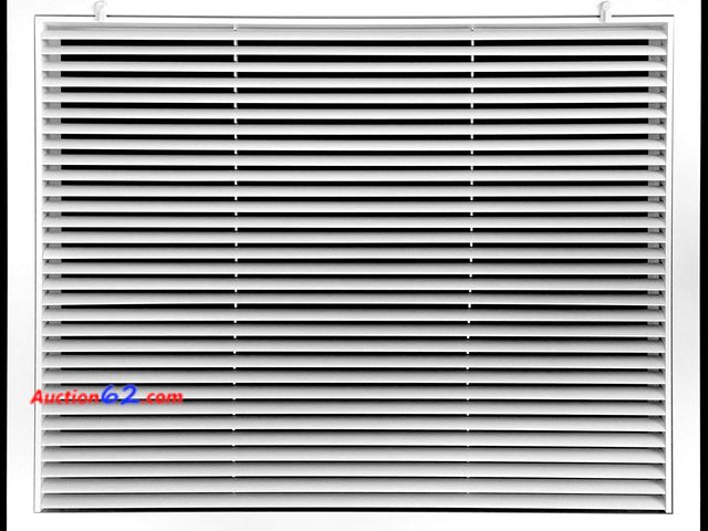 Lot 44-2757w - $168.59 Retail price - 20" X 16" Aluminum Return Filter Grille for 1" Filter - Easy Airflow - Linear Bar Grilles [Outer Dimensions: 22.5w X ...