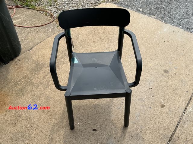 Lot 44-310e - Elba Outdoor Patio Stack Dining Chair Black - Room Essentials™ See All Photo's E-Commerce Return, A basic inspection has been given to this ...