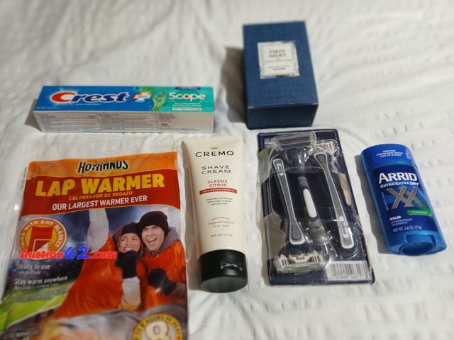 Lot 44-2106b - New in box Bath and Body Works First Sight cologne, tag price 59.95.  One new Arrid XX Dry antiperspirant and deodorant.  New Crest Plus Whi...