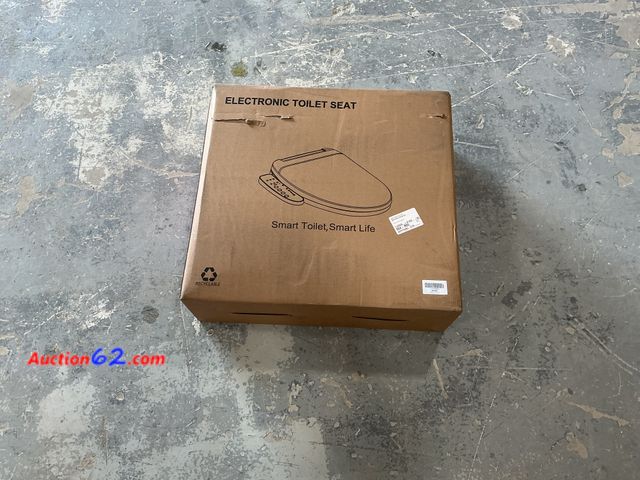 Lot 44-1106b - (TOILET SEAT ONLY) toilet seat for a ADA Chair Height Elongated Bidet Toilet Combo Dual Flush 0.8/1.28 GPF in White with Electric Bidet Seat...